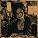 Neural Newscast broadcast portrait